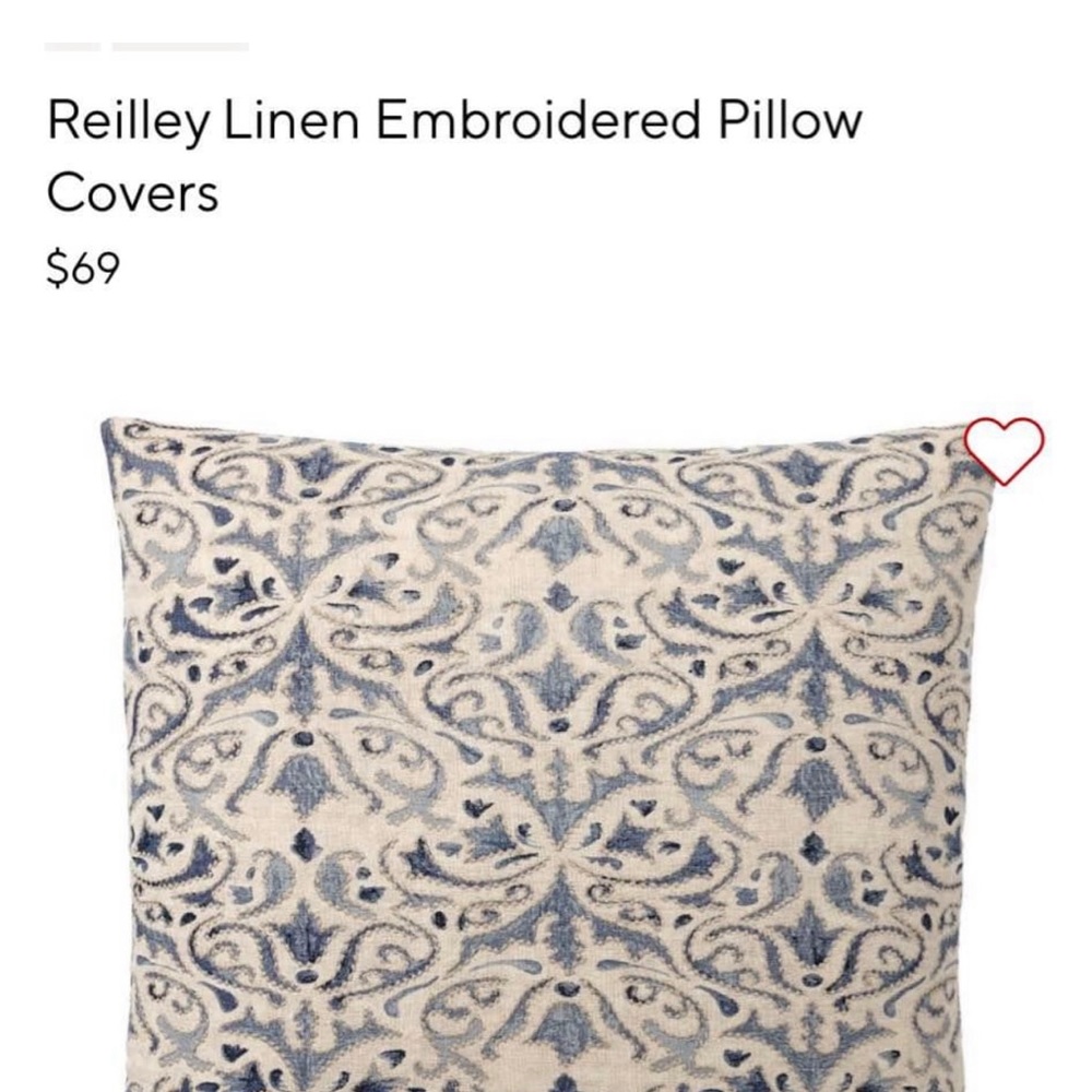 Pottery barn pillow cover never used new with tags
